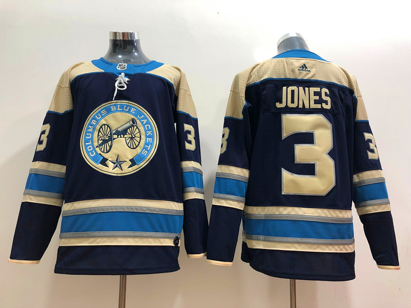 Men's Columbus Blue Jackets Seth Jones #3 Navy Breakaway Jersey